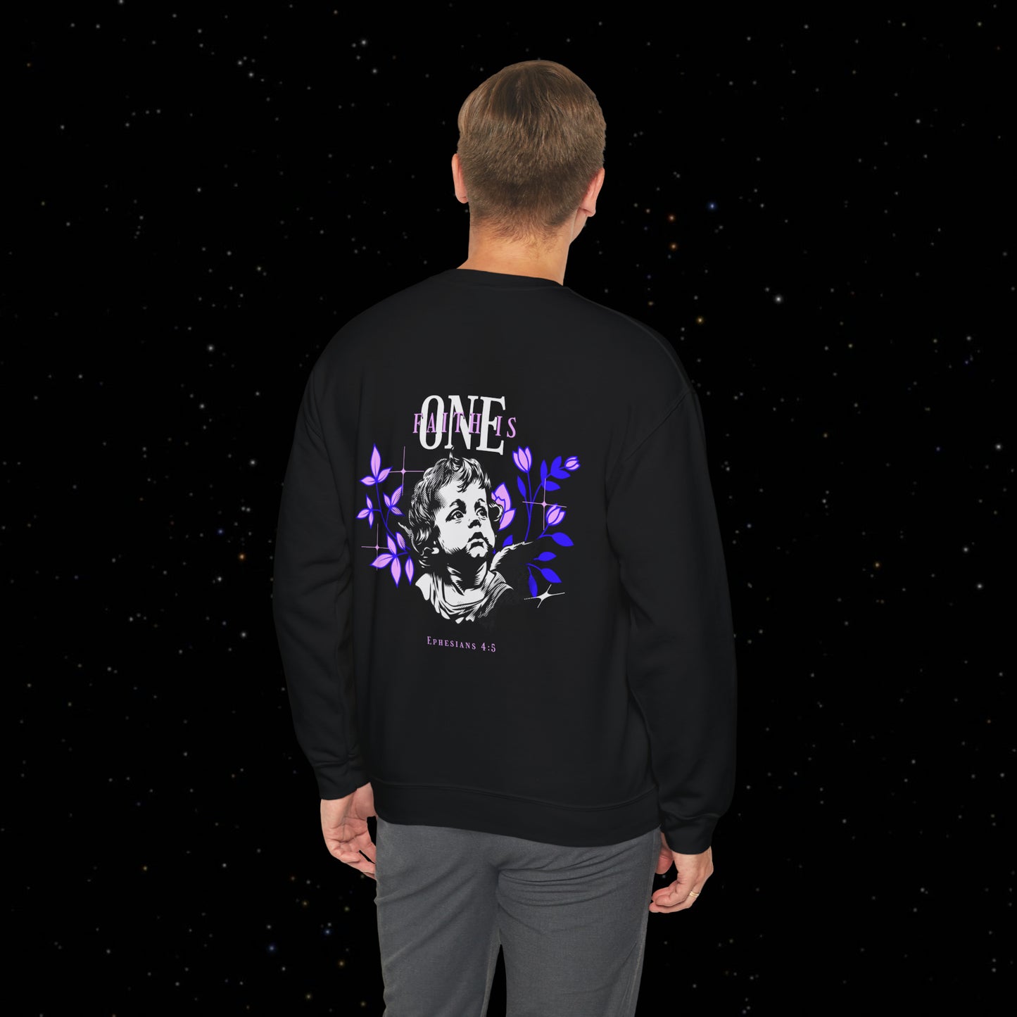 ONE FAITH™  Crewneck Sweatshirt (Black)